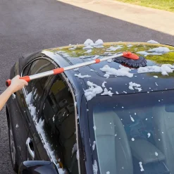 Microfiber Car Cleaning Brush with Double Mop, Extends 44
