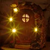 Miniature Solar Fairy Garden Door with Butterfly Accents