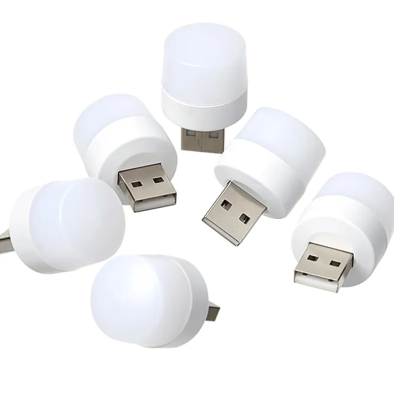Mini USB Warm White LED Light Set Of 6 Easy To Use Compact Portable