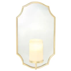 Mirror Wall Sconce With LED Candle