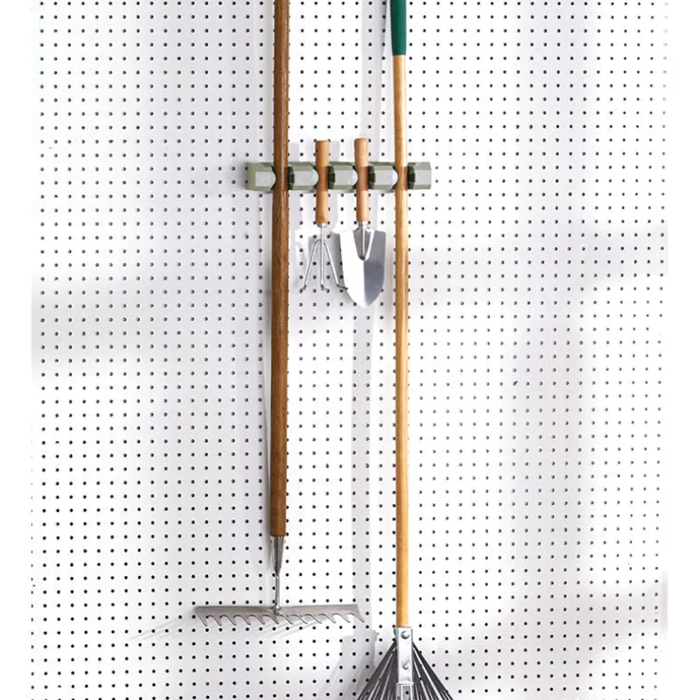 Mop & Broom Wall Mounted Storage Organizer Rack - 4 Slots