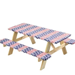 Mossy Oak Stars and Stripes 3-Pc. Vinyl Easy Fit Picnic Tablecloth