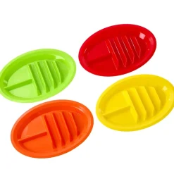 Multicolor Divided Taco Plates - Set of 4