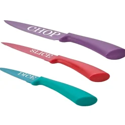 Multicolored Kitchen Knife Set - 3-Pc.