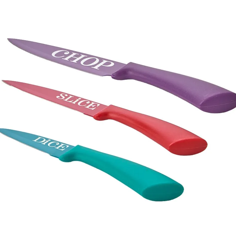 Multicolored Kitchen Knife Set - 3-Pc.
