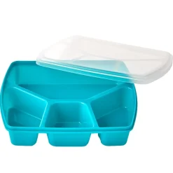 Multicolored Microwave Trays with Lids - Set of 4