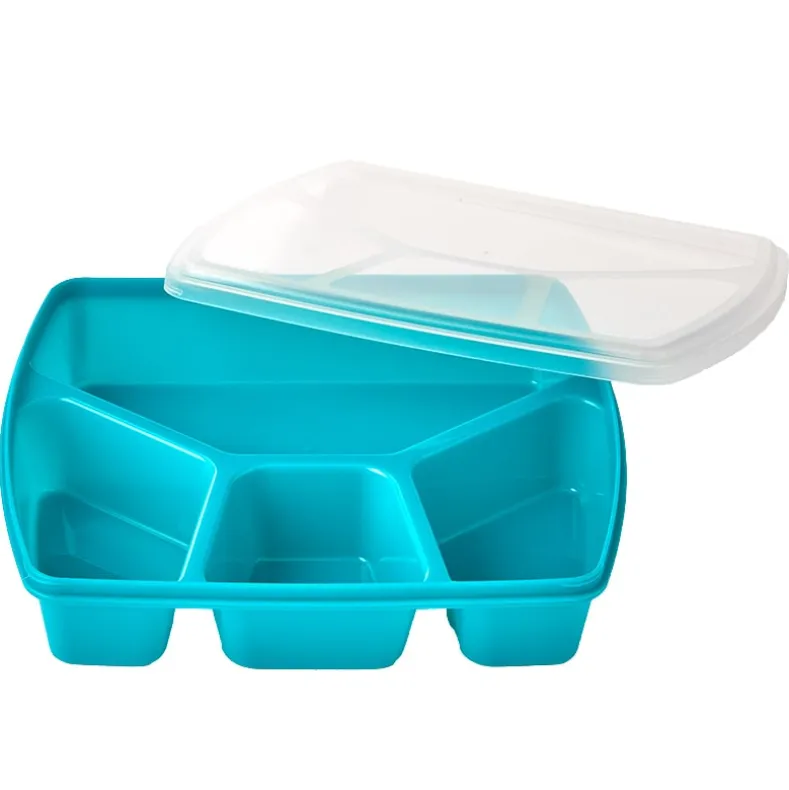 Multicolored Microwave Trays with Lids - Set of 4