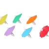 Multicolored Umbrella Drink or Cocktail Markers - Set of 6