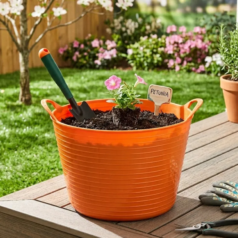 Multi Purpose Flexible Garden Tub With Handles 12L