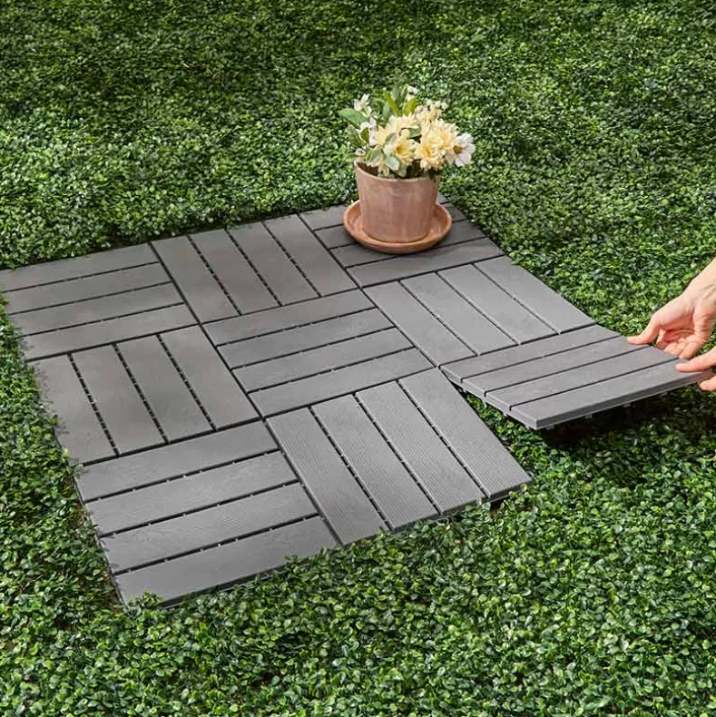 Multi Purpose Interlocking Gray Tiles - Set of 9