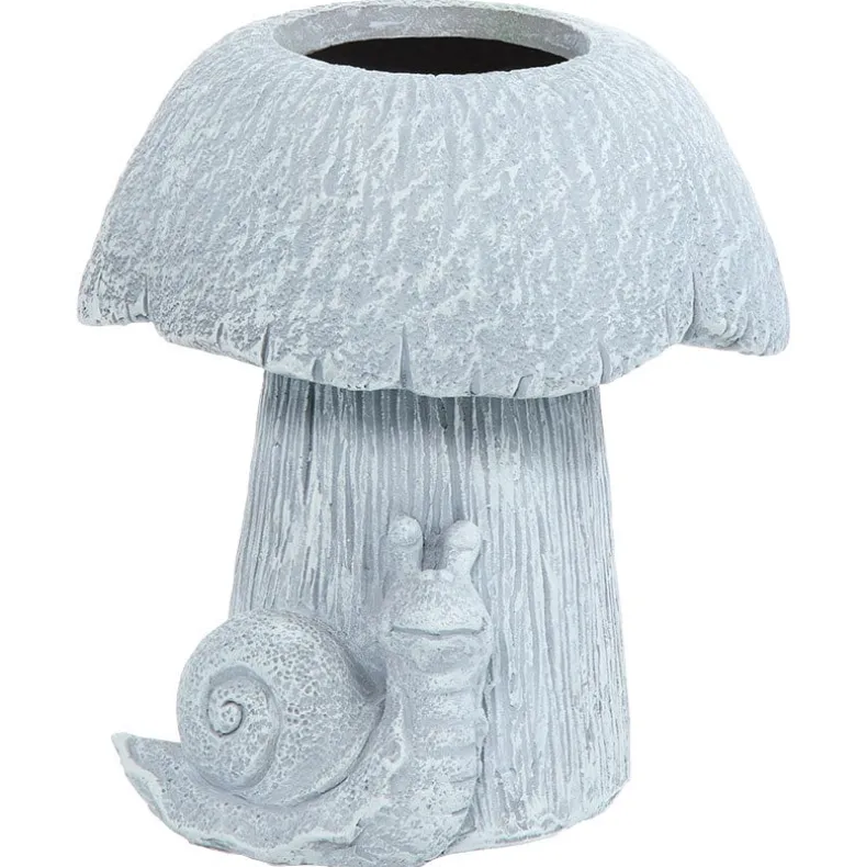 Mushroom Planter Gray Large Medium or Small Garden