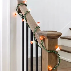 Mushroom String Lights With Greenery