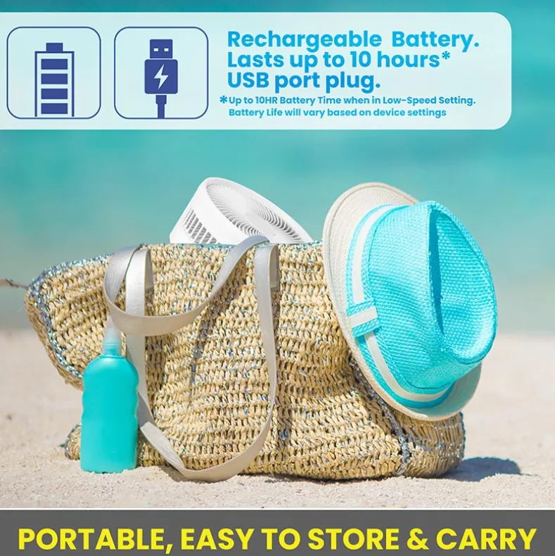 My Foldaway™ Rechargeable Fan - Compact and Portable Cooling Solution