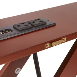 Narrow Console Table with Built in Outlet 33