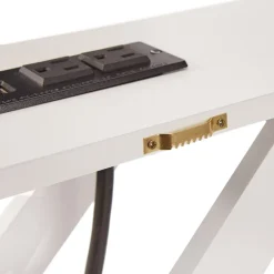 Narrow Console Table with Built in Outlet 33