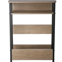 Narrow End Table with Shelf and Magazine Holder - 24