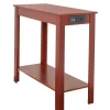 Narrow Side Table with Charging Station - USB Ports and Outlets