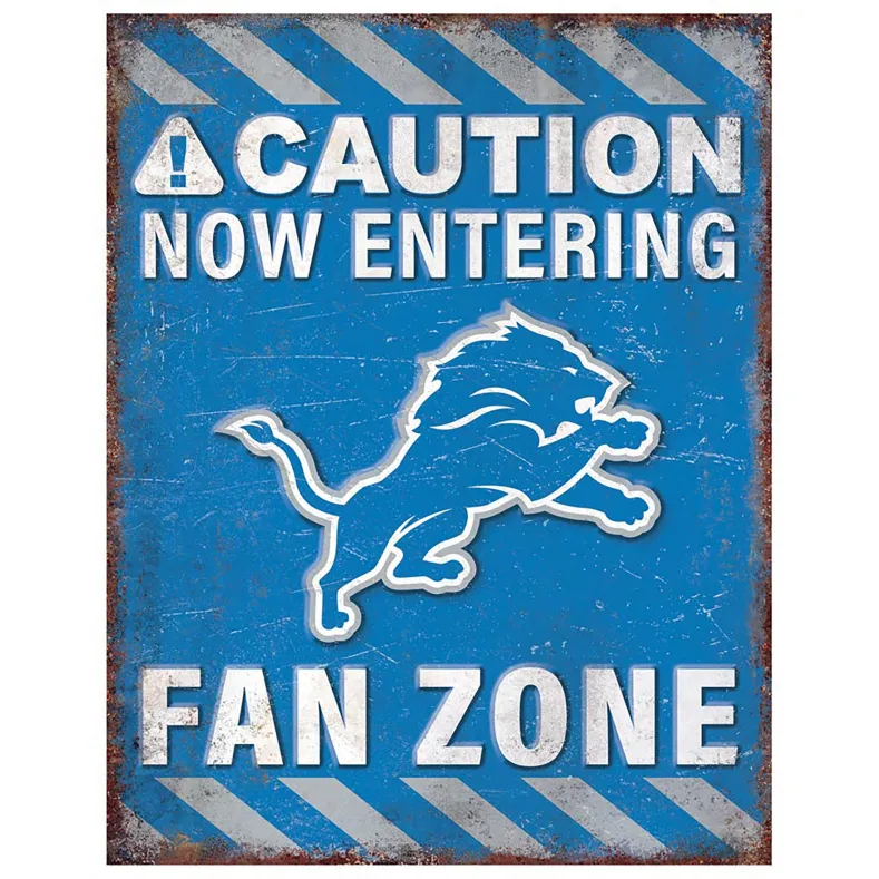 NFL Fan Zone Metal Sign