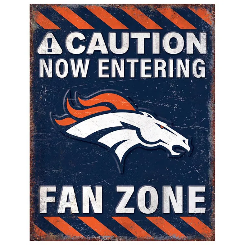 NFL Fan Zone Metal Sign