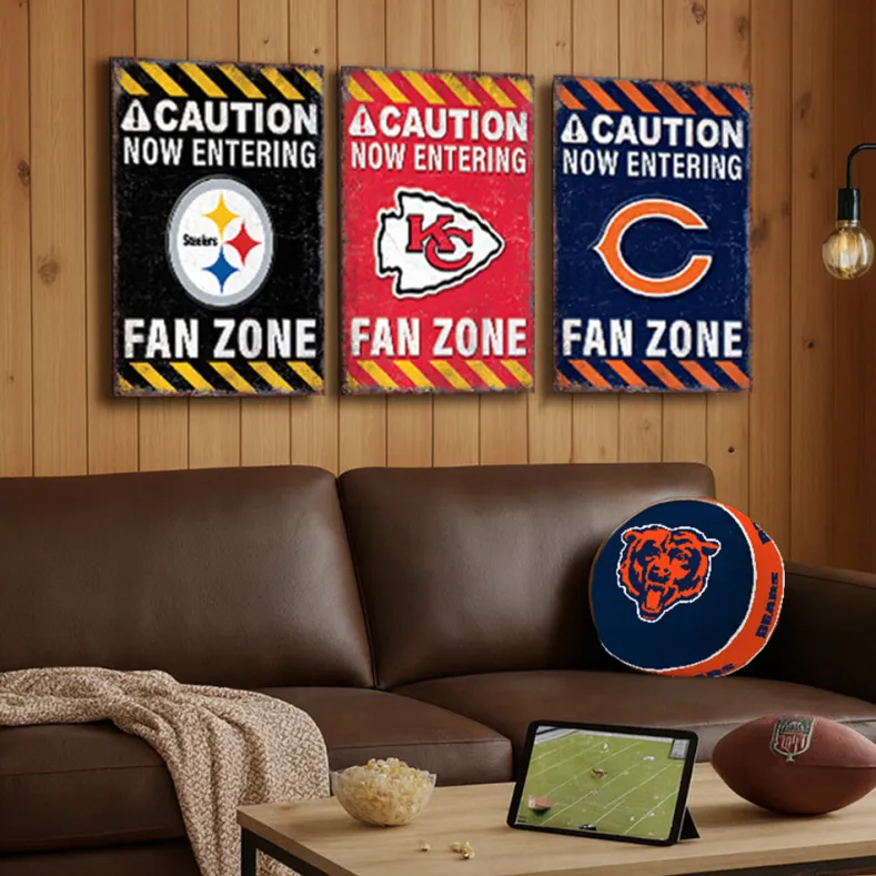 NFL Fan Zone Metal Sign