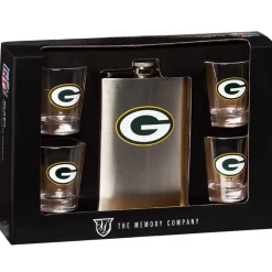 NFL Flask and Shot Glass Gift Set