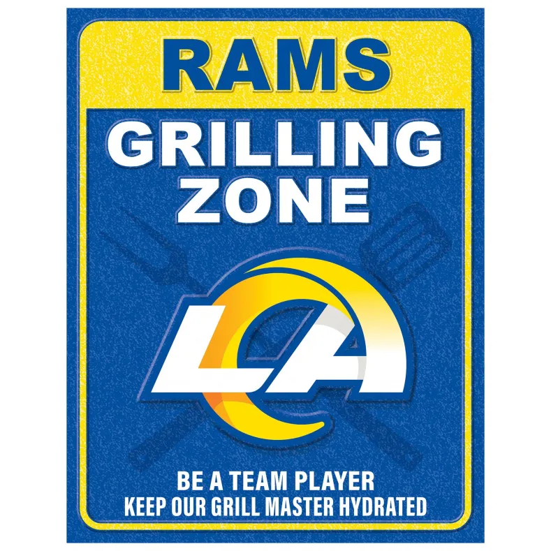 NFL Grill Zone Metal Sign
