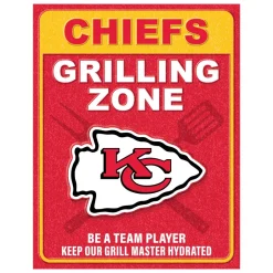 NFL Grill Zone Metal Sign