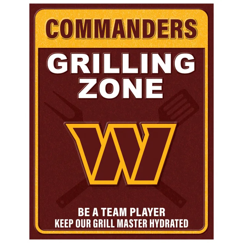 NFL Grill Zone Metal Sign