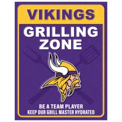 NFL Grill Zone Metal Sign