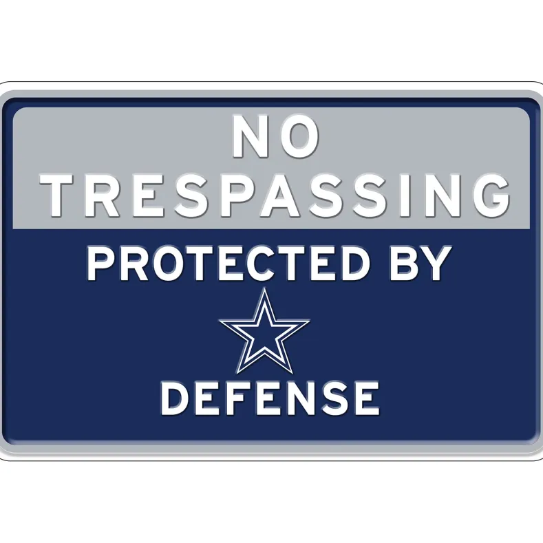 NFL No Trespassing Metal Sign