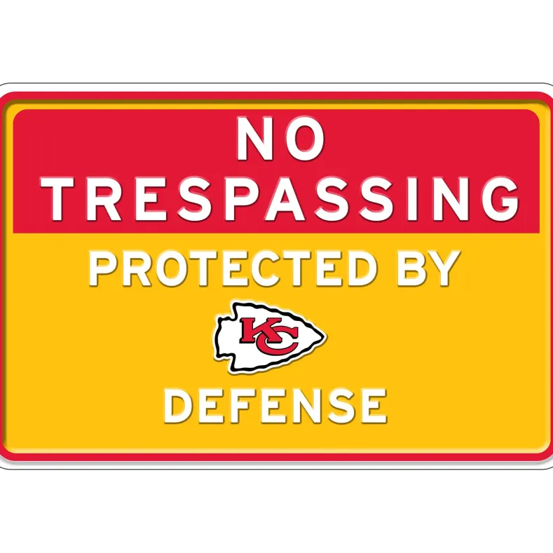 NFL No Trespassing Metal Sign