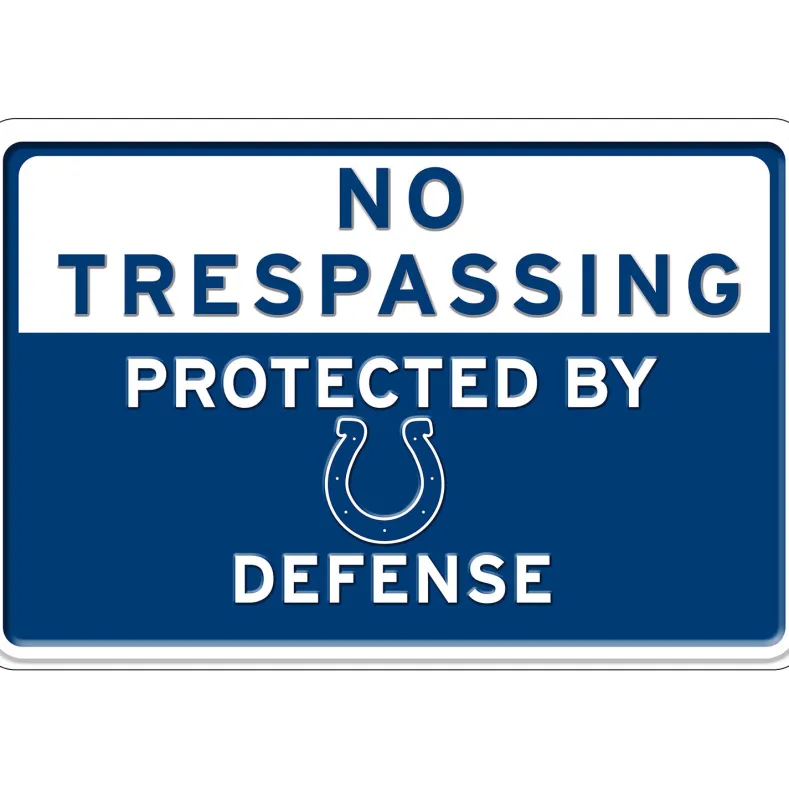 NFL No Trespassing Metal Sign