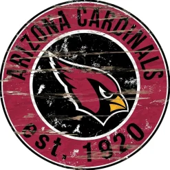 NFL Round Heritage Logo Sign 12