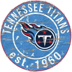 NFL Round Heritage Logo Sign 12
