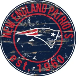 NFL Round Heritage Logo Sign 12