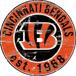 NFL Round Heritage Logo Sign 12
