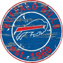 NFL Round Heritage Logo Sign 12