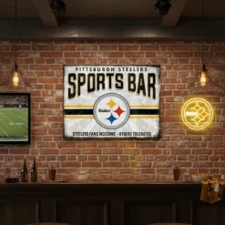 NFL Sports Bar Metal Sign