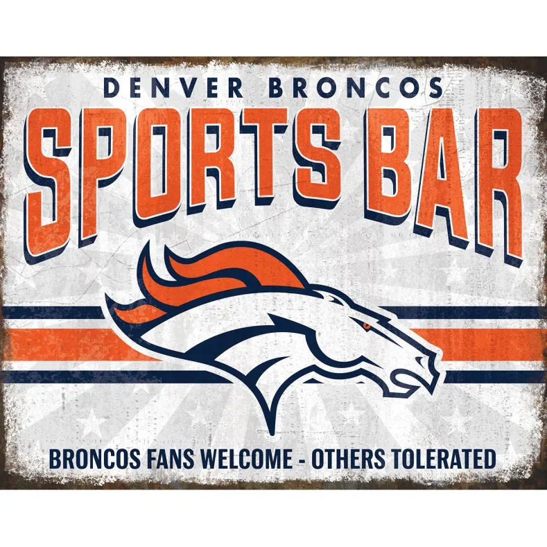 NFL Sports Bar Metal Sign