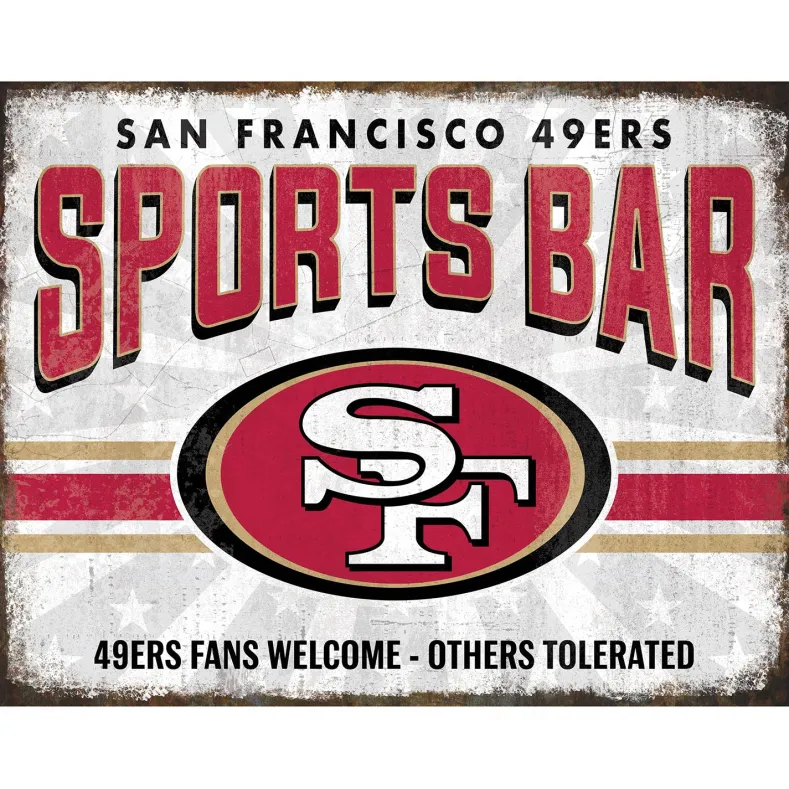 NFL Sports Bar Metal Sign