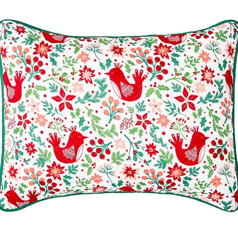 Nordic Cardinal Quilt Set Full/Queen or King with Shams