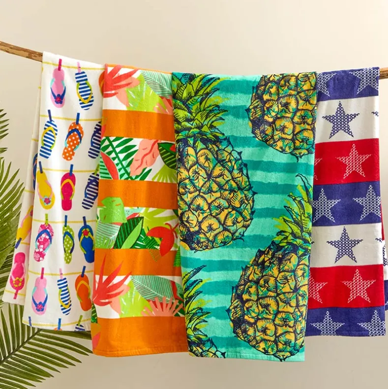 Novelty Beach Towel Cotton Oversized 34x64