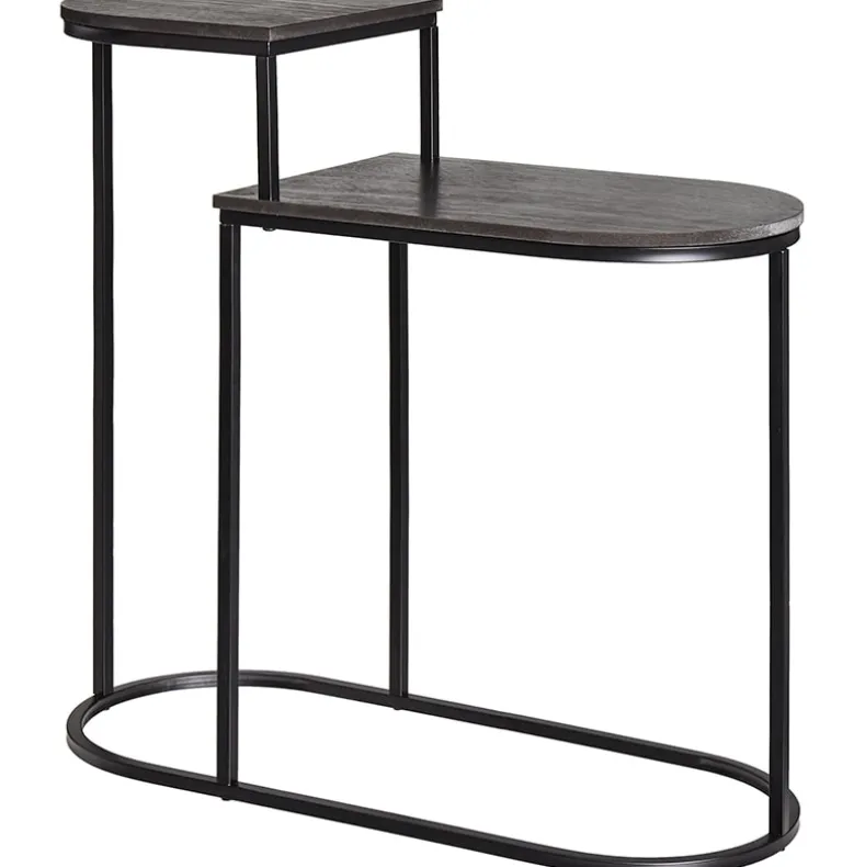 Oval 2-Tier Living Room End or Side Table - 28"H