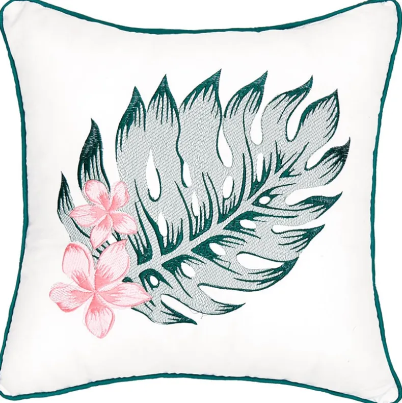 Palm Floral Reversible Full/Queen or King Comforter Set, Decorative Pillow