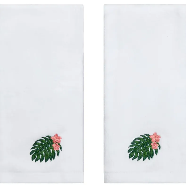 Palm Floral Shower Curtain, Bath Rug, Hand Towels, Valance, or Hooks