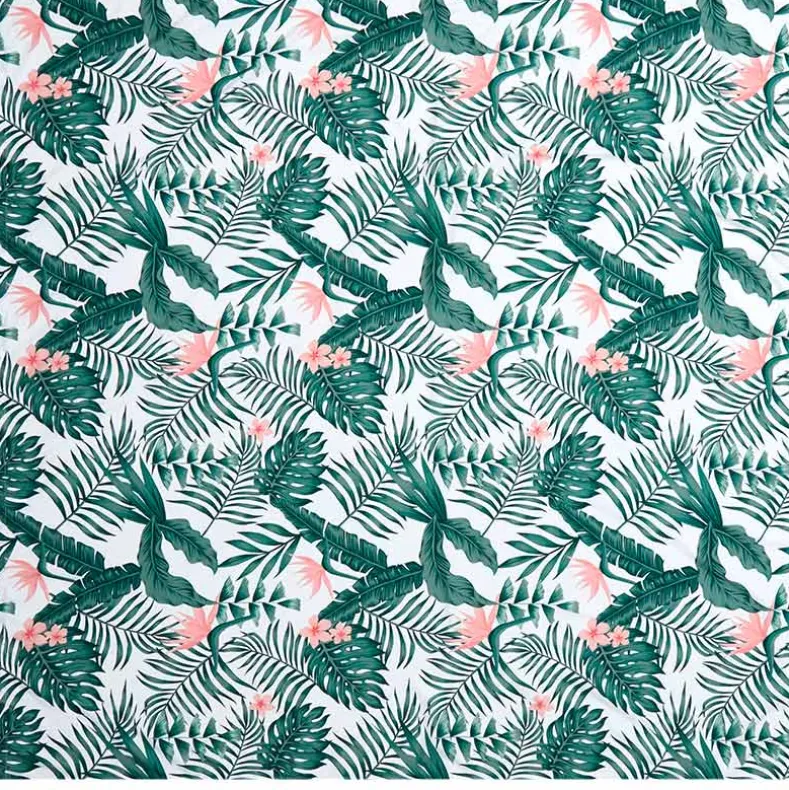 Palm Floral Shower Curtain, Bath Rug, Hand Towels, Valance, or Hooks