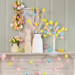 Pastel Easter Egg Lighted Branches - Set of 2 - Battery Operated