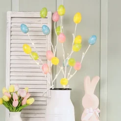Pastel Easter Egg Lighted Branches - Set of 2 - Battery Operated