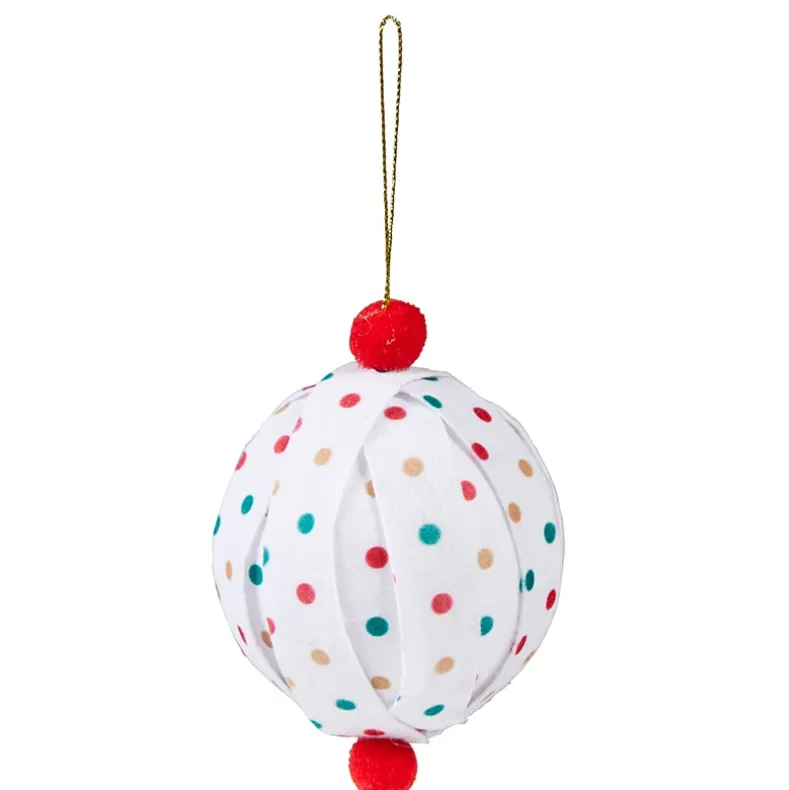 Patterned Paper Ball Ornaments Set of 2