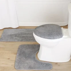 3-Pc Bath Rug Set with Anti-Skid Backing